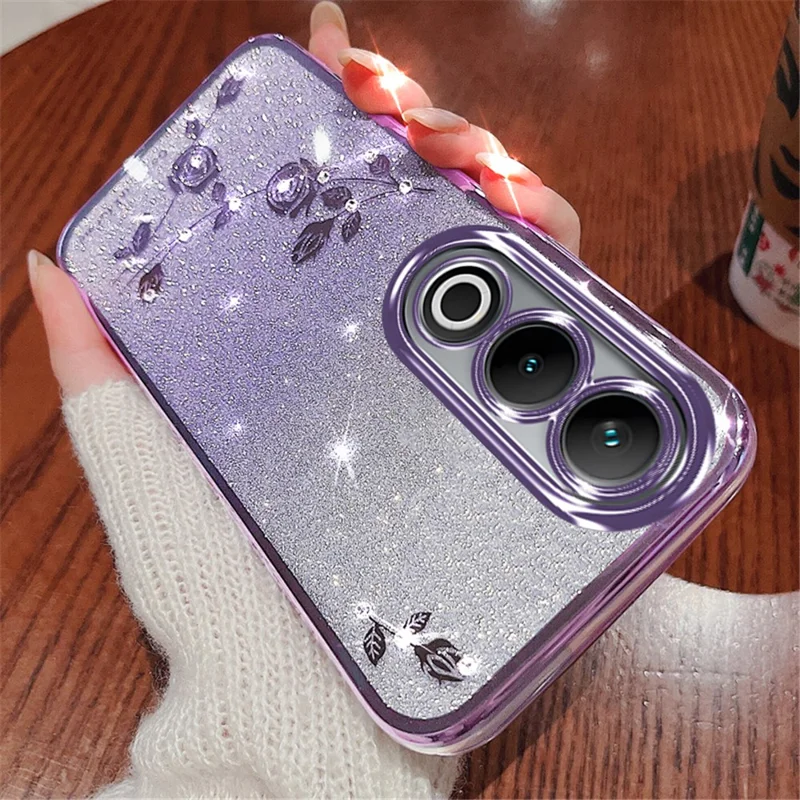 KADEM For OnePlus Ace 3V 5G Case Glitter Rhinestone Decor TPU Phone Cover - Purple