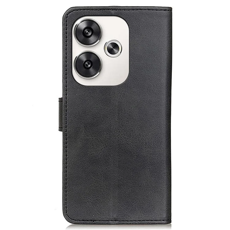 Para Xiaomi Poco F6 5G / Redmi Turbo 3 5G Funda de Cartera Textura de Piel de Vaca Anti-Caída Funda de Teléfono - Azul