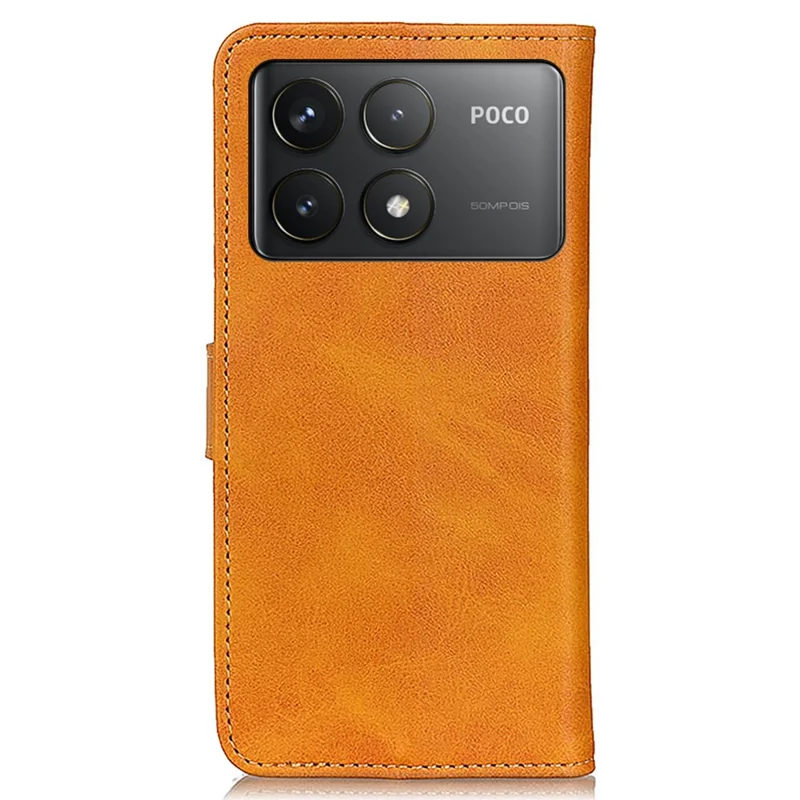 Für Xiaomi Poco F6 Pro 5G / Redmi K70 5G / K70 Pro 5G Hülle Brieftasche Ständer Lederhandy Hülle - Braun