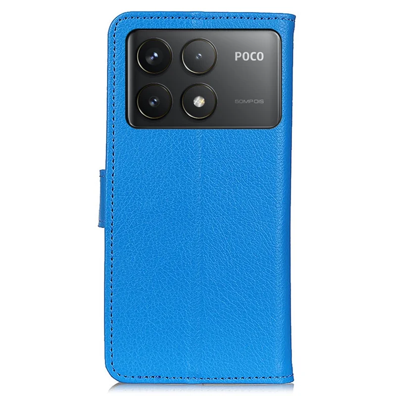 Per Xiaomi Poco F6 Pro 5G / Redmi K70 5G / K70 Pro 5G Custodia Portafoglio Slot per Schede Texture Litchi Pelle Custodia per Telefono - Blu