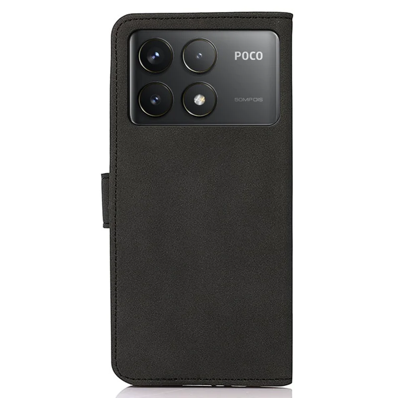 KHAZNEH Pour Xiaomi Poco F6 Pro 5G / Redmi K70 Pro 5G / K70 5G Étuis Magnétiques en Cuir pour Téléphone Portable - Noir