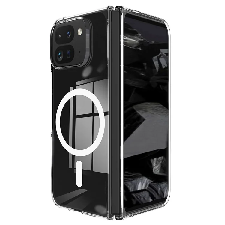 Pour Google Pixel 9 Pro Fold 5G Étui magnétique Coque de téléphone TPU+Acrylique Compatible avec MagSafe