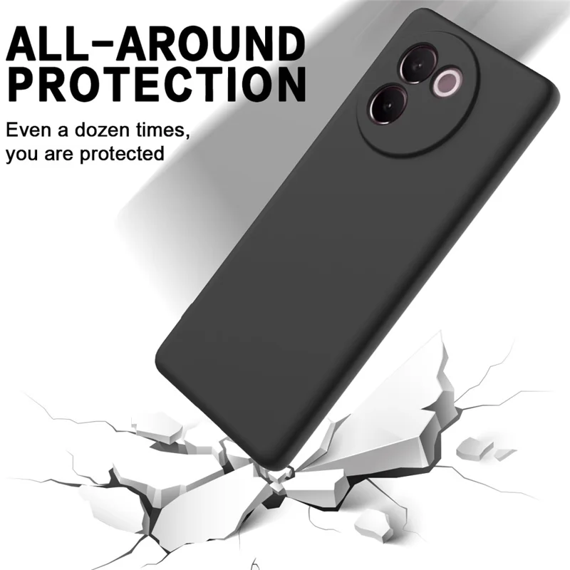 Per vivo V30e 5G Case Liquid Silicone Protective Phone Cover con Cinturino - Nero
