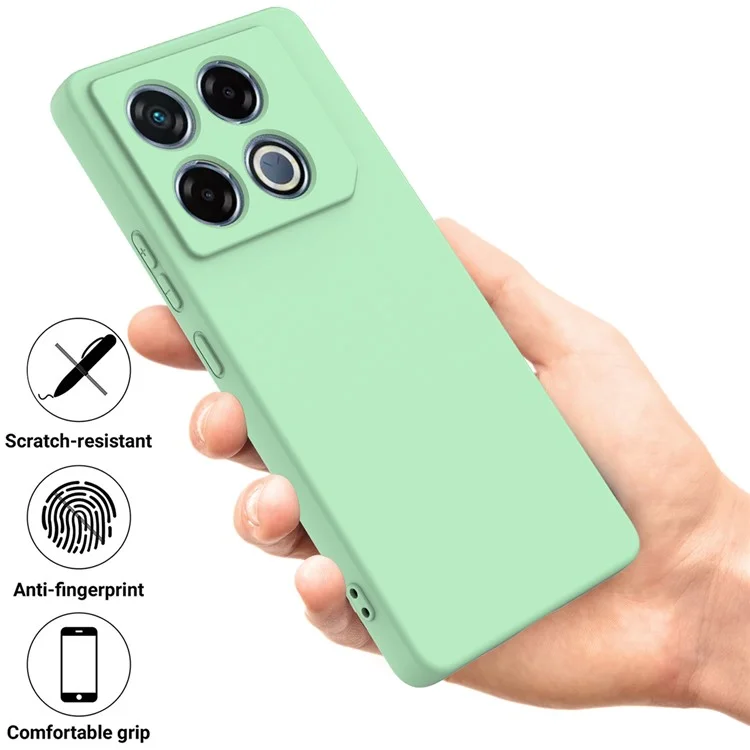 Per Infinix GT 20 Pro 5G Custodia in silicone liquido Resistente ai graffi Custodia per telefono con cinturino - Verde