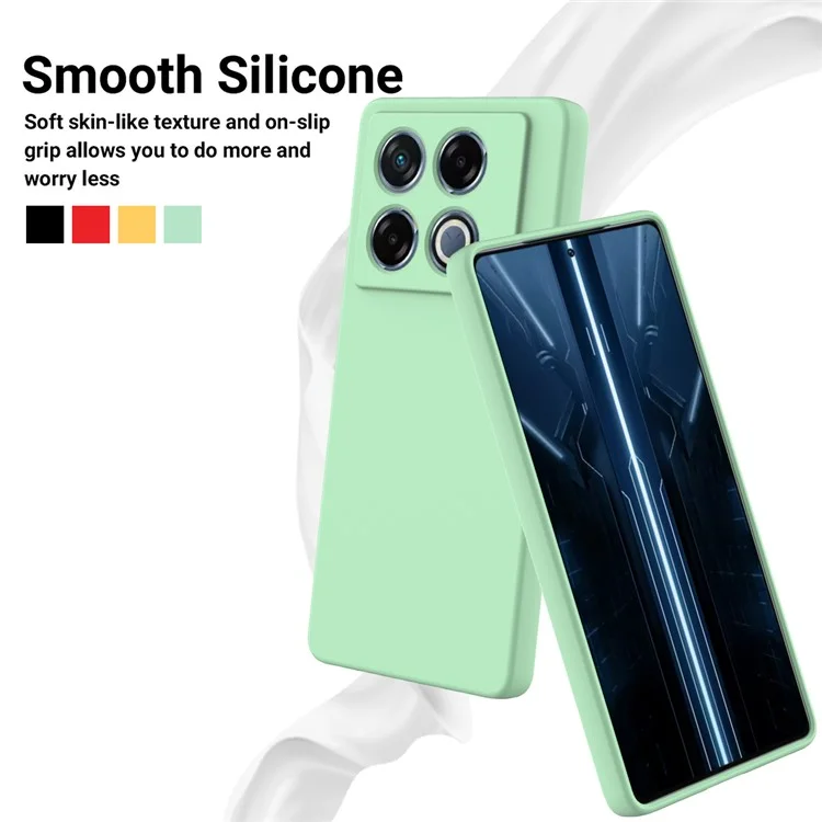 Per Infinix GT 20 Pro 5G Custodia in silicone liquido Resistente ai graffi Custodia per telefono con cinturino - Verde