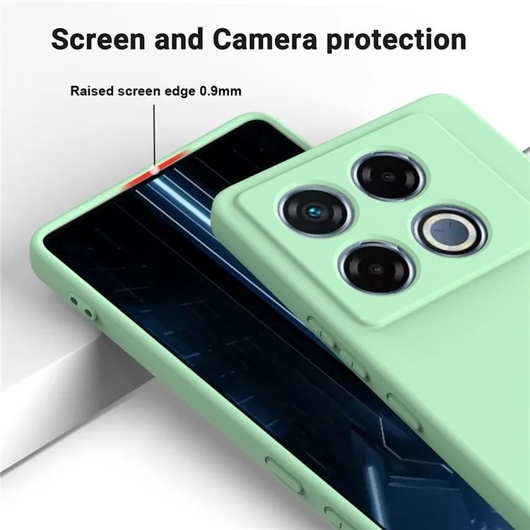 Per Infinix GT 20 Pro 5G Custodia in silicone liquido Resistente ai graffi Custodia per telefono con cinturino - Verde