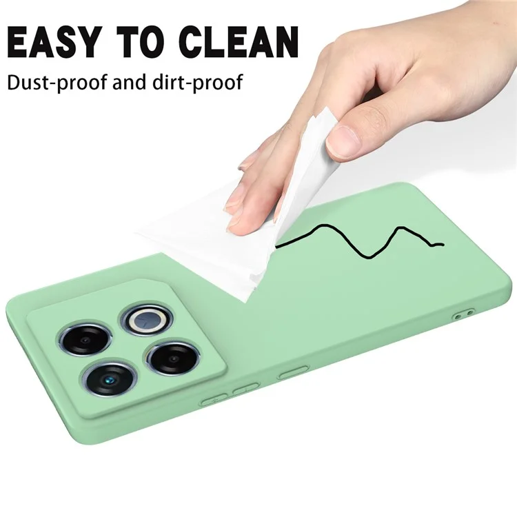 Per Infinix GT 20 Pro 5G Custodia in silicone liquido Resistente ai graffi Custodia per telefono con cinturino - Verde