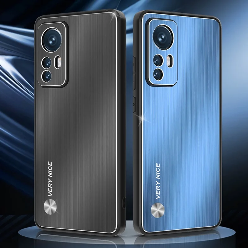Pour Xiaomi 12 5G / 12x 5G / Téléphone Mobile 12S 5G Couvrant le Cadre TPU Frame en Aluminium Alliage Back Hard Anti-shock Téléphone - Bleu