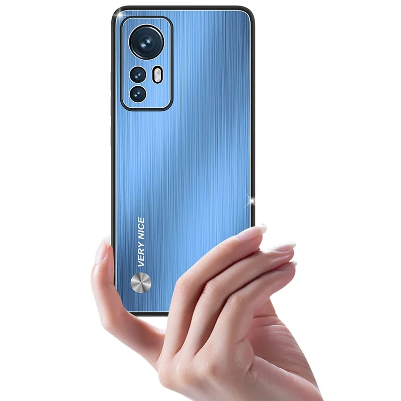 Pour Xiaomi 12 5G / 12x 5G / Téléphone Mobile 12S 5G Couvrant le Cadre TPU Frame en Aluminium Alliage Back Hard Anti-shock Téléphone - Bleu