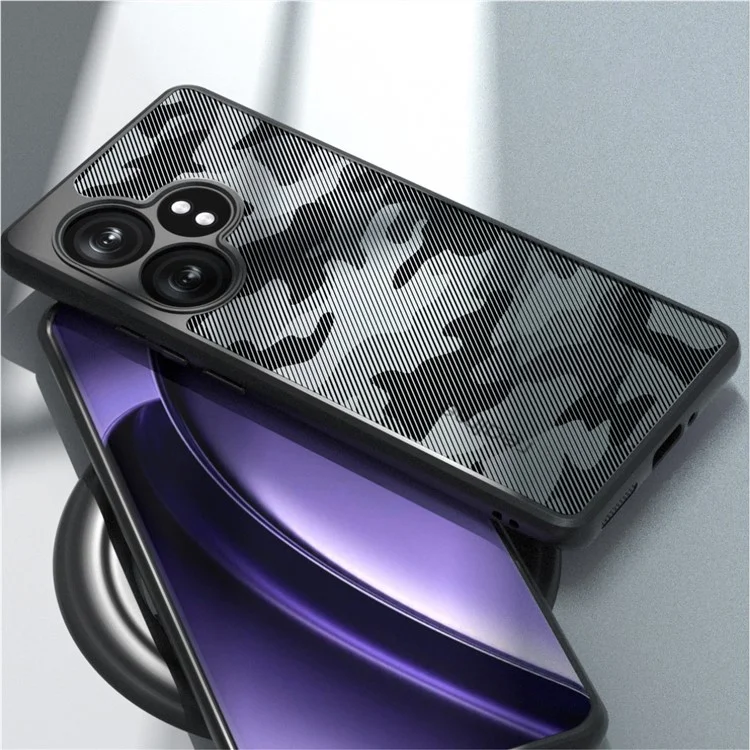 IBMRS Pour Realme GT Neo6 SE 5G Étui Coque TPU+PC Téléphone Housse Coussins d'air Coins Antichoc - Camouflage Artistique