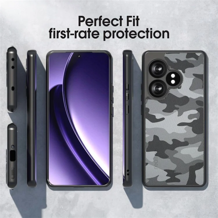 IBMRS Pour Realme GT Neo6 SE 5G Étui Coque TPU+PC Téléphone Housse Coussins d'air Coins Antichoc - Camouflage Artistique