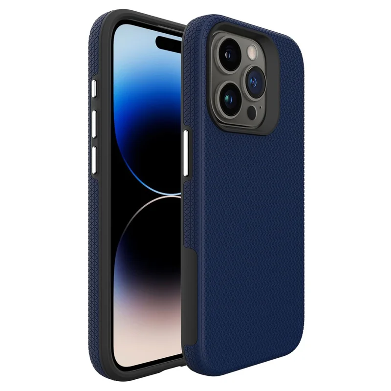 Чехол для iPhone 16 Pro, TPU+PC, четыре угла, противоударный, Navy Blue