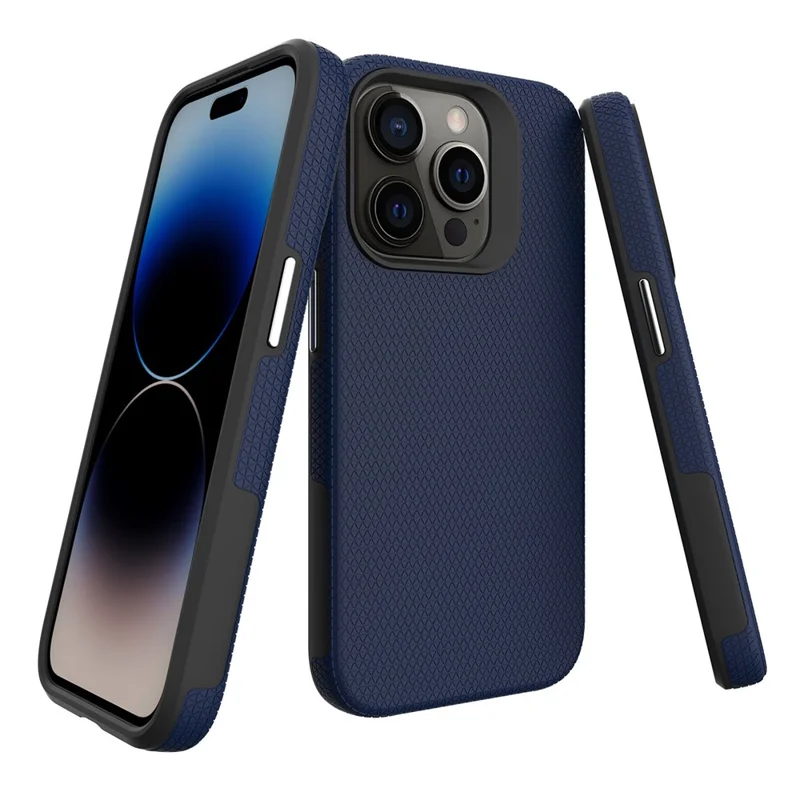 Чехол для iPhone 16 Pro, TPU+PC, четыре угла, противоударный, Navy Blue
