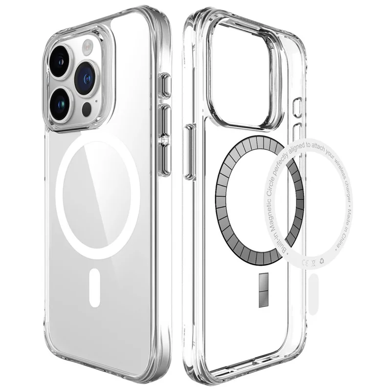 For iPhone 16 Pro Case Compatible with MagSafe TPU+PC Clear Phone Cover