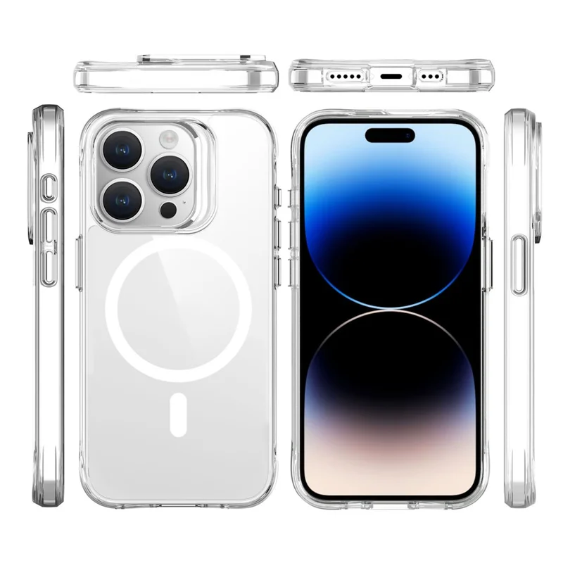 For iPhone 16 Pro Case Compatible with MagSafe TPU+PC Clear Phone Cover