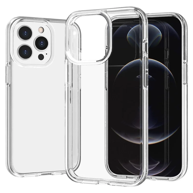 Für iPhone 16 Pro Case Clear PC + TPU stoßfeste Schutzhülle - Transparent