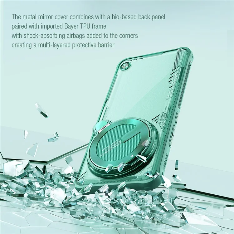 NILLKIN Iceblade Prop für Xiaomi 14 Ultra Case PC+TPU Phone Shell mit Kameraabdeckung und Ständer - Grün