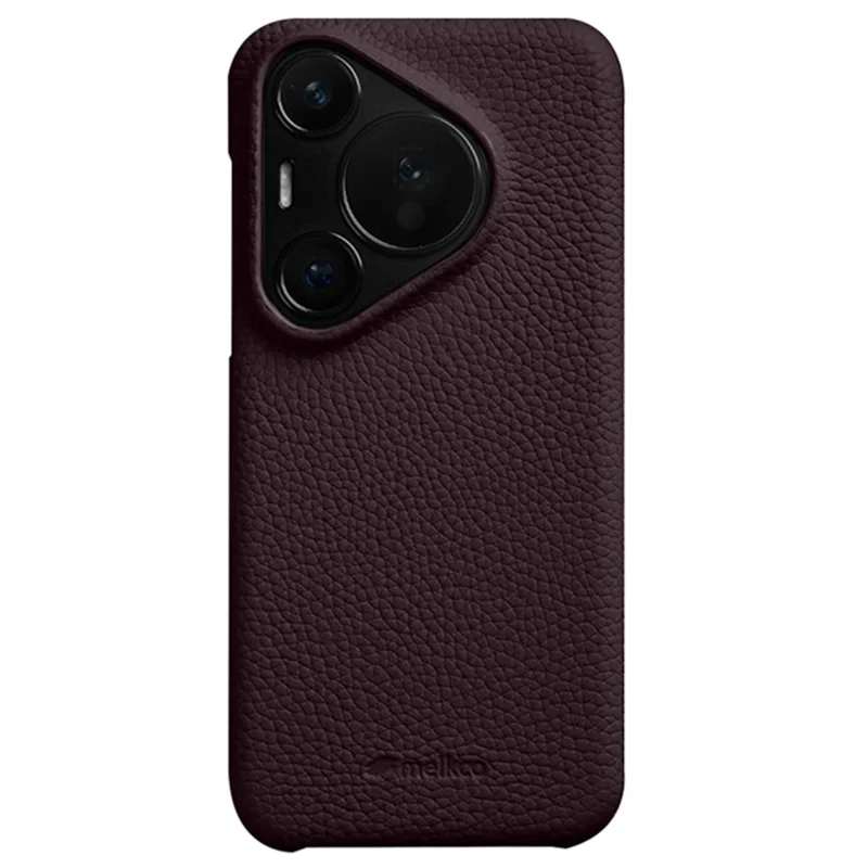 MELKCO Para Huawei Pura 70 Pro / Pura 70 Pro+ Capa de Couro Genuíno de Vaca Traseira Slim - Roxo