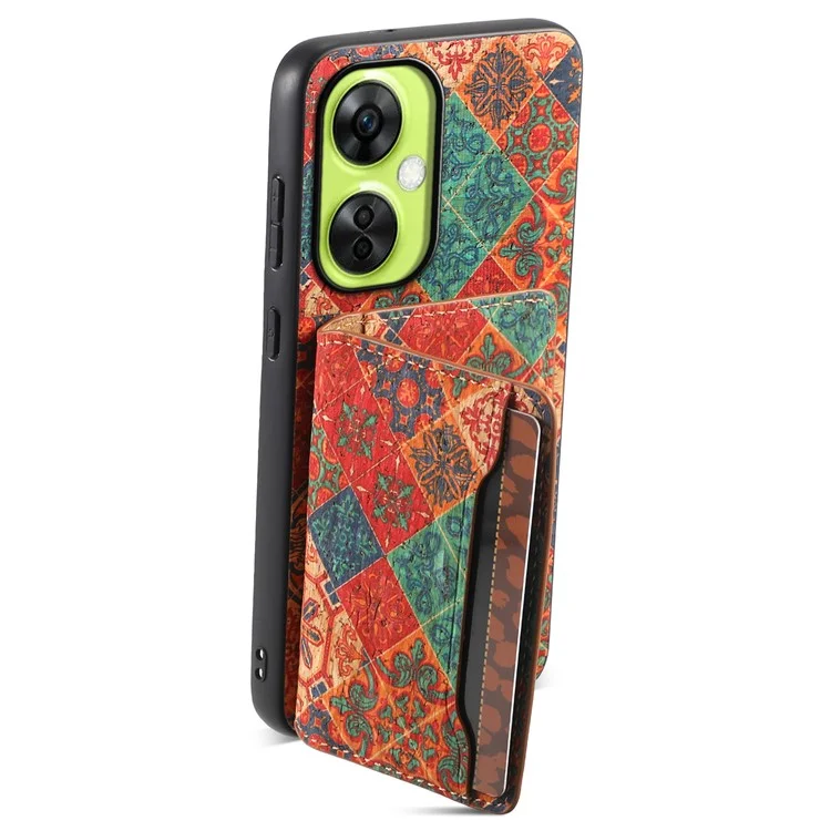 For OnePlus Nord CE 3 Lite 5G / N30 5G Kickstand Case Card Slot PU+TPU+PC Phone Shell - Winter / Blue