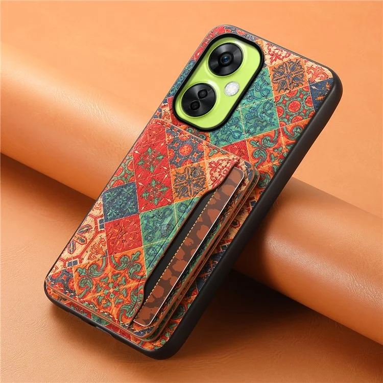 For OnePlus Nord CE 3 Lite 5G / N30 5G Kickstand Case Card Slot PU+TPU+PC Phone Shell - Winter / Blue