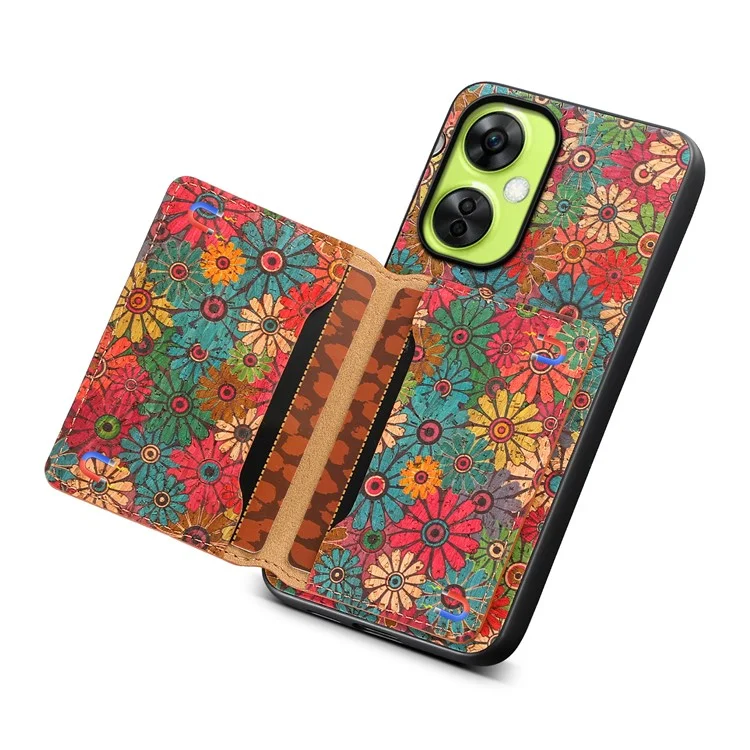 For OnePlus Nord CE 3 Lite 5G / N30 5G Kickstand Case Card Slot PU+TPU+PC Phone Shell - Spring / Green