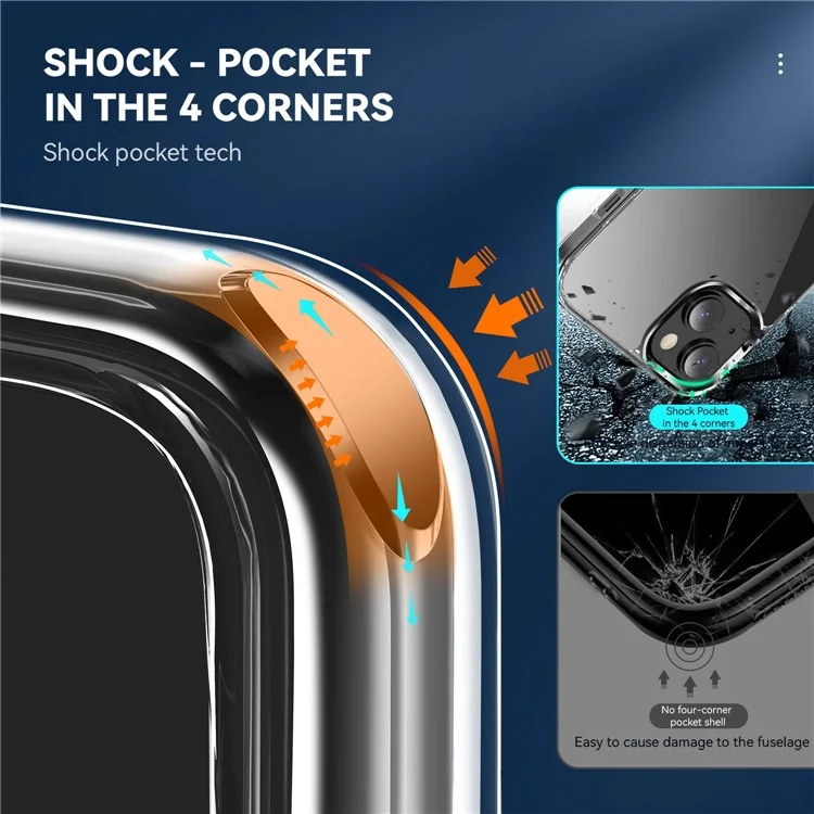 For iPhone 14 Plus Crystal 2.0 Shockproof Soft TPU + Hard PC Phone Case Kickstand Scratch-resistant Phone Back Cover with 4 Corners Protection