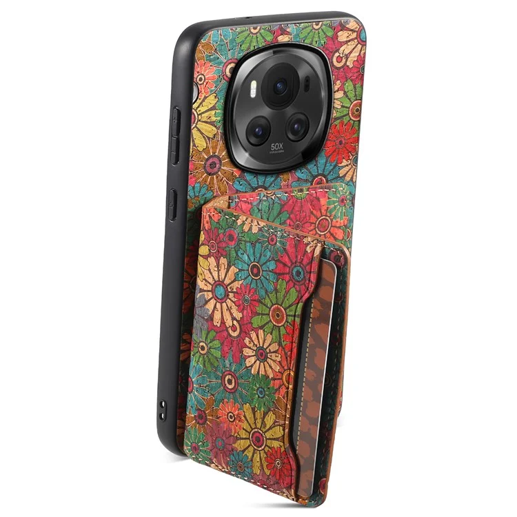 Coque For Honor Magic6 5G Kickstand en cuir + PC + TPU - Spring / Vert