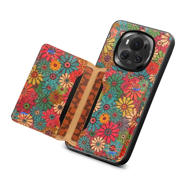 Coque For Honor Magic6 5G Kickstand en cuir + PC + TPU - Spring / Vert