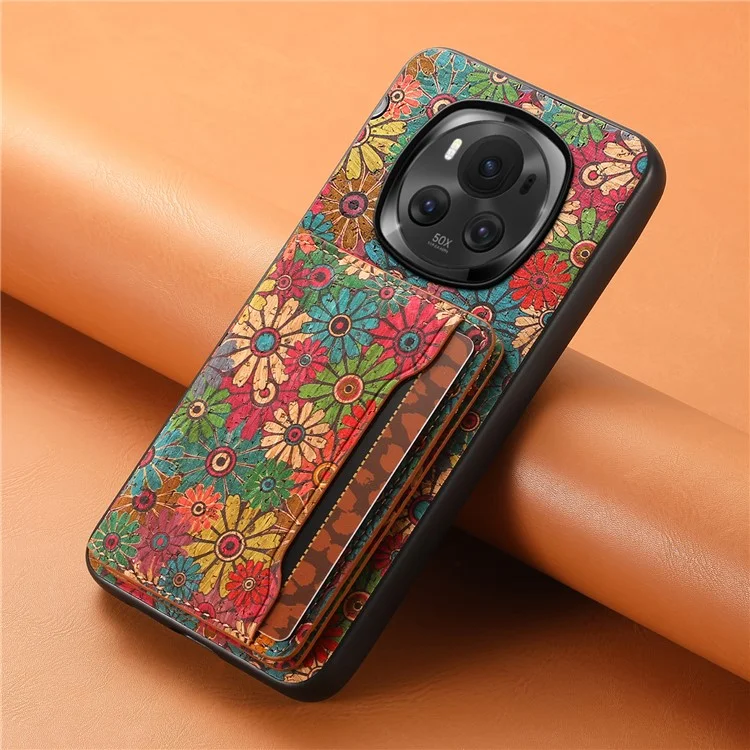 Coque For Honor Magic6 5G Kickstand en cuir + PC + TPU - Spring / Vert