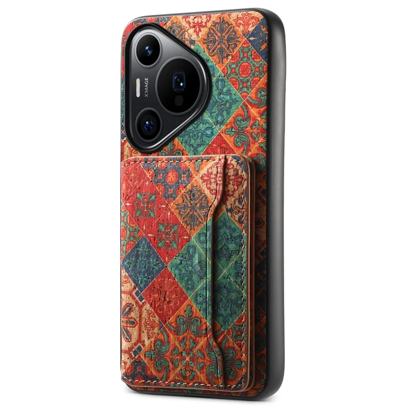 For Huawei Pura 70 Pro / 70 Pro+ Case Floral Pattern Hybrid Phone Cover with Card Slot Kickstand - Winter / Blue