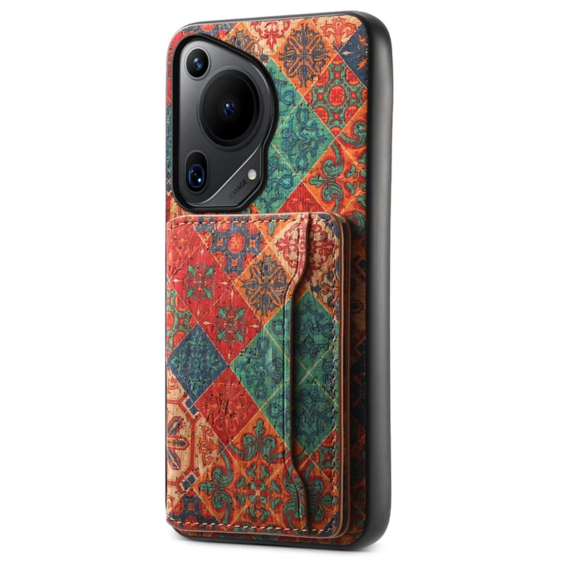 Für Huawei Pura 70 Ultra Hülle mit Kartenfach Leder Blühendes Blumen Handy Hülle - Winter / Blau