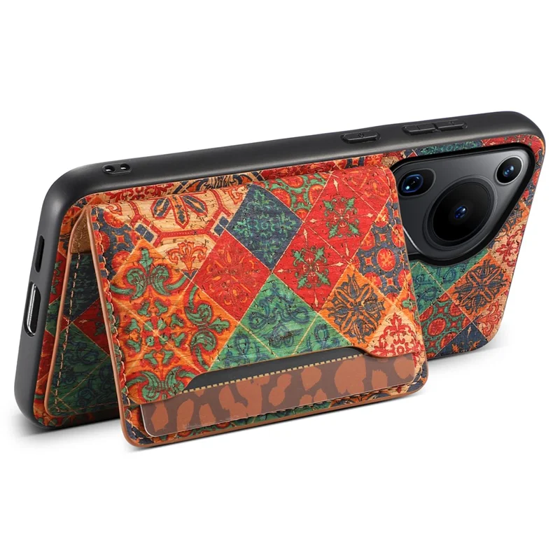 Für Huawei Pura 70 Ultra Hülle mit Kartenfach Leder Blühendes Blumen Handy Hülle - Winter / Blau