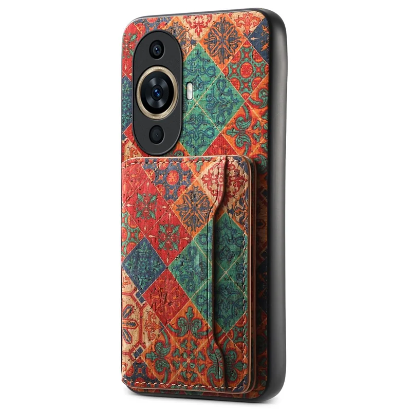 For Huawei nova 11 / nova 12s 4G / nova 12 Lite 4G Case Kickstand Leather Back Cover with Floral Design - Winter / Blue