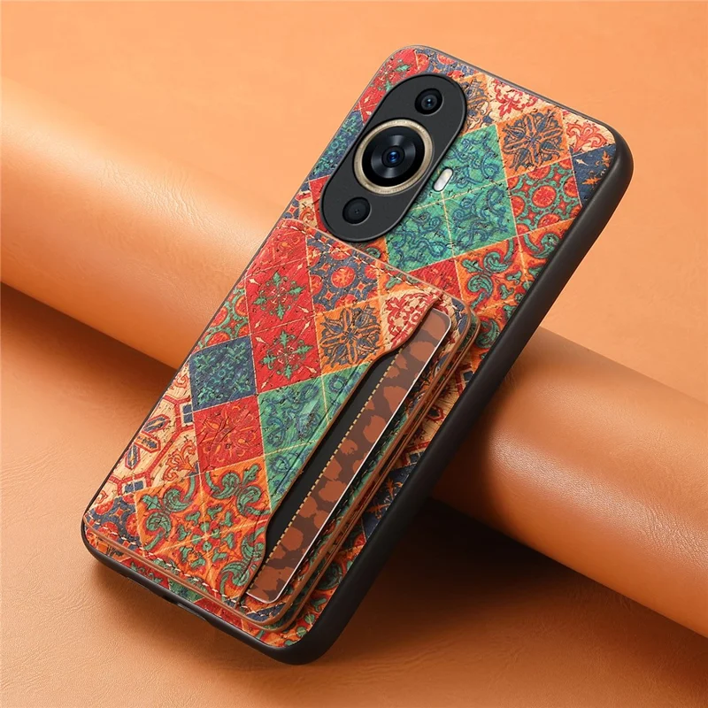 For Huawei nova 11 / nova 12s 4G / nova 12 Lite 4G Case Kickstand Leather Back Cover with Floral Design - Winter / Blue
