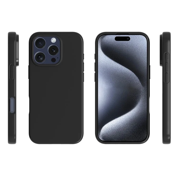 10 Peças / Pacote para iPhone 16 Pro Max Case Matte TPU Capa de Telefone à Prova de Choque - Preto