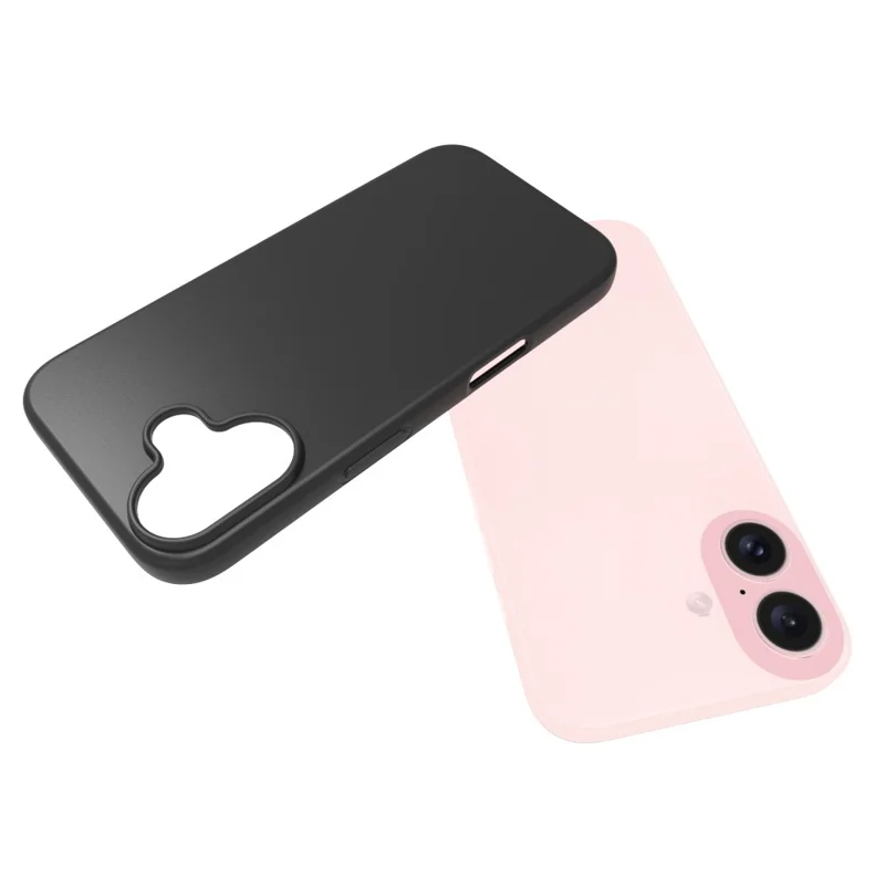 10 pièces / Paquet pour Wholesale Phone Case Shockproof Matte TPU Phone Back Cover - Noir pour iPhone 16 Plus