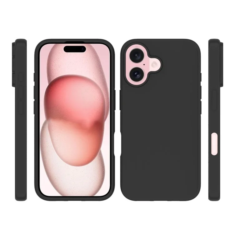 10 pièces / Paquet pour Wholesale Phone Case Shockproof Matte TPU Phone Back Cover - Noir pour iPhone 16 Plus
