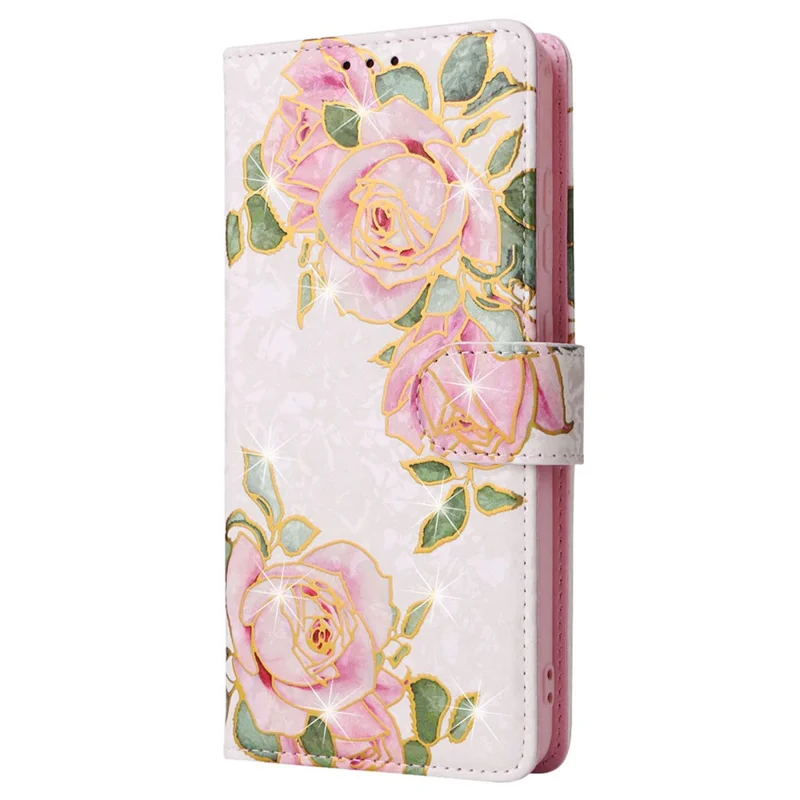 For Samsung Galaxy A52 4G / 5G / A52s 5G Case Floral PU Leather Phone Cover with RFID Blocking - Flower