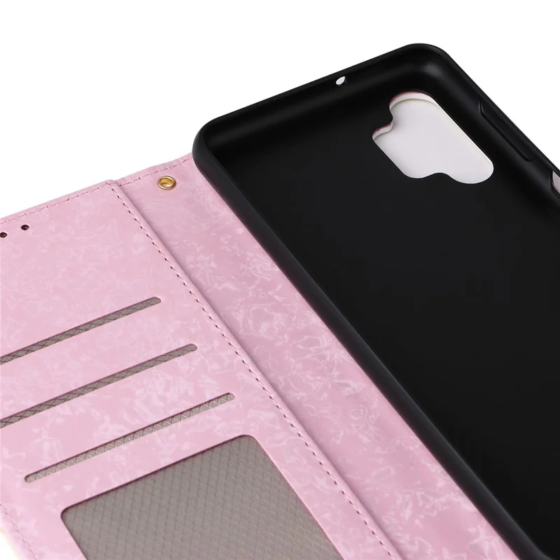 For Samsung Galaxy A32 4G (EU Version) Case Floral Design RFID Blocking Leather Phone Cover - Yellow Daisy