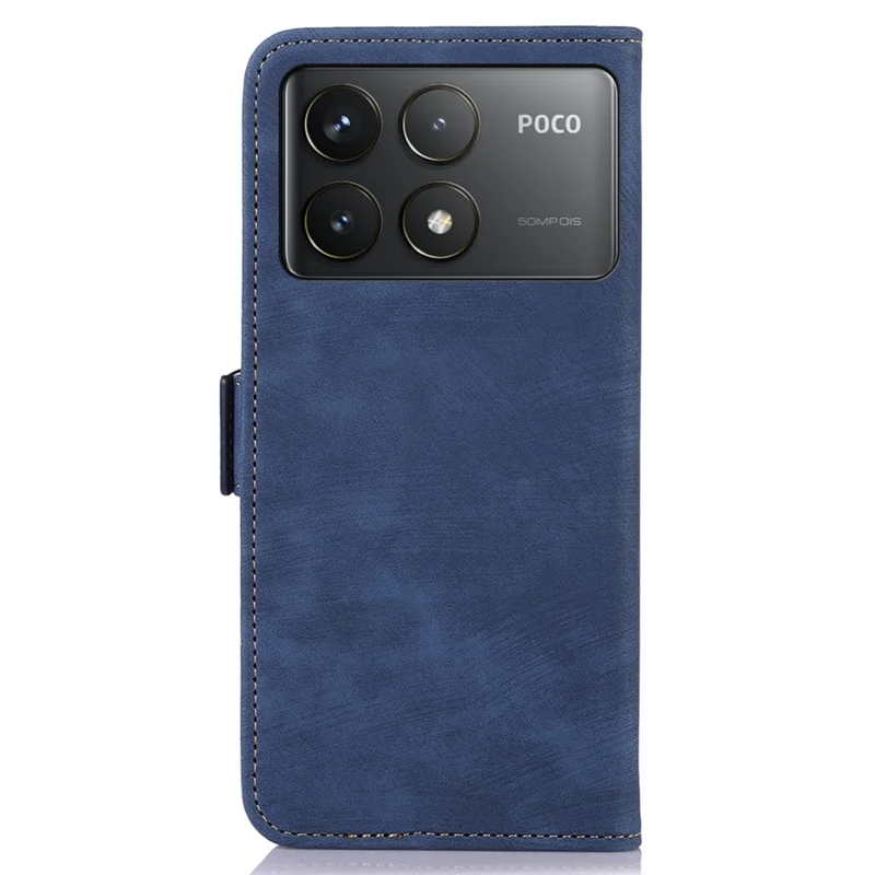 ABEEL Para Xiaomi Poco F6 Pro 5G / Redmi K70 5G / K70 Pro 5G Case Lado Magnético Retro Capa de Telefone de Couro - Azul