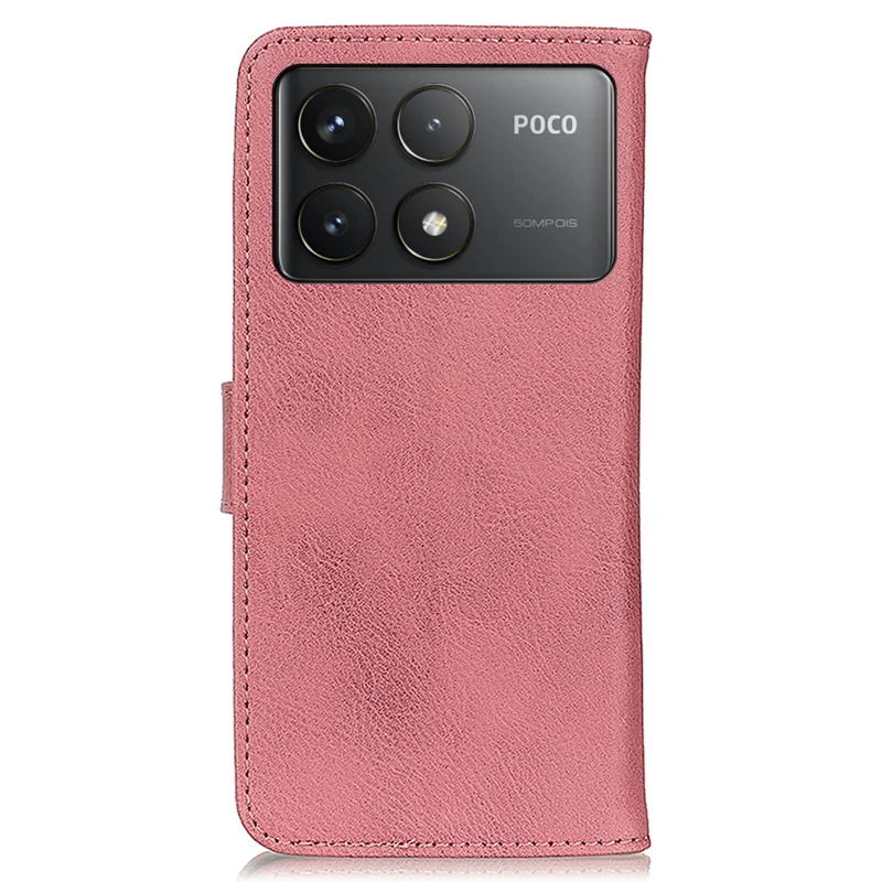 KHAZNEH para Xiaomi Poco F6 Pro 5G / Redmi K70 5G / K70 Pro 5G Funda Billetera Textura de Cuero de Vaca - Rosa