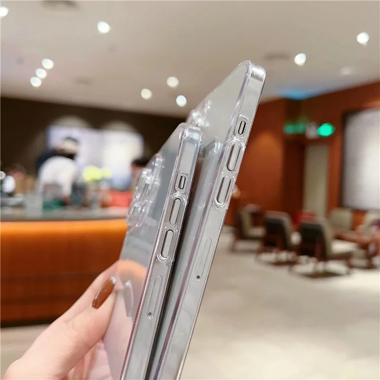 Custodia per telefono all'ingrosso per iPhone 15 Pro, cover per telefono cellulare in PC duro trasparente