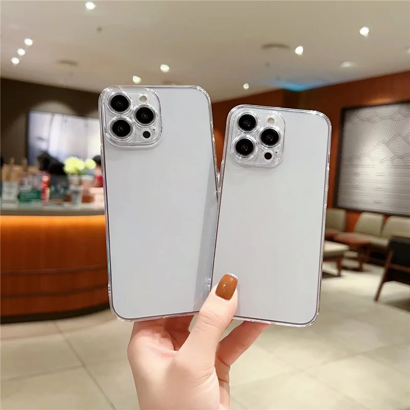 Para iPhone 15 Pro Max Case Hard PC Transparente Capa Protetora de Telefone