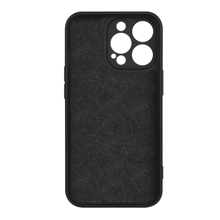 Für Iphone 13 Pro 6,1 Zoll Gummiziert TPU 2,2 mm Dicke Anti-droge-schutzhülle-mikrofaser-anti-kratzer-abdeckung - Schwarz