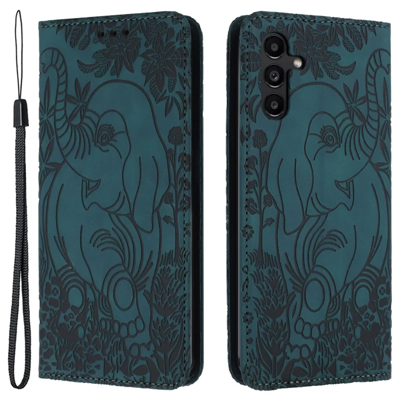 Para Samsung Galaxy A34 5G Capa PU Leather Wallet Protective Phone Cover - Verde