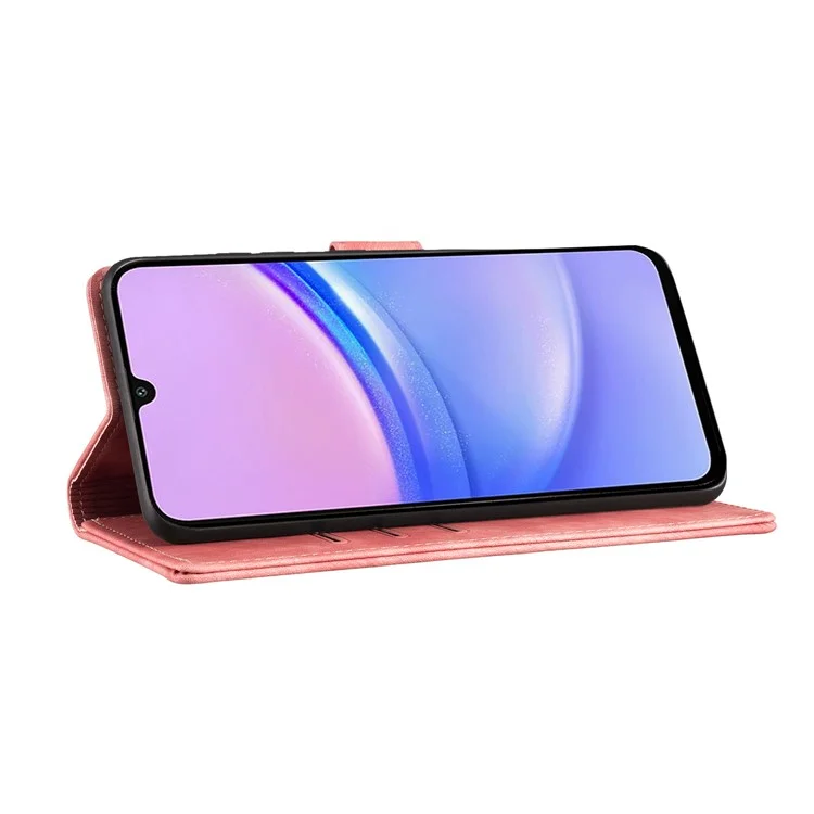 Per Samsung Galaxy A35 5G Custodia Telefono Carino Gatto Stampa Anti-Graffio Portafoglio PU Pelle Flip Cover - Rosa