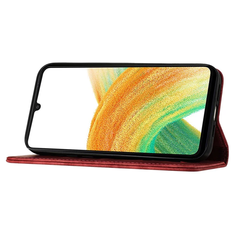 For Samsung Galaxy A05s 4G Case Pattern Design Flip Wallet Leather Phone Cover - Red