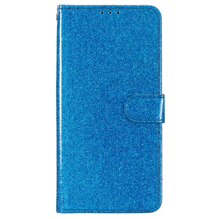 For Oppo A60 4G Wallet Case Glitter Leather Anti-Scratch Phone Cover - Blue