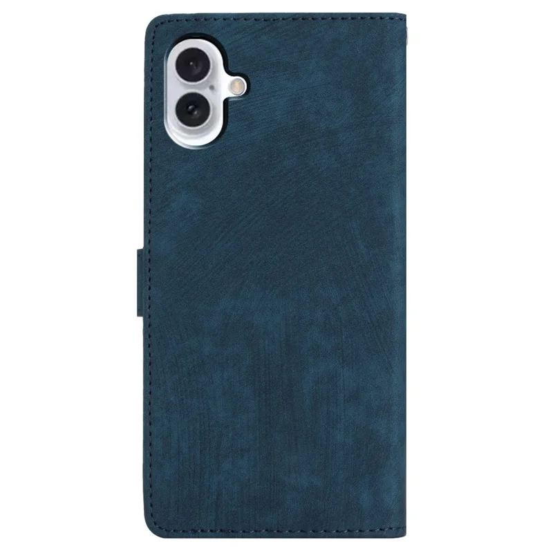 Til iPhone 16 Case Kortholder Stødfast PU Læder Telefonbeskyttelse - Blå