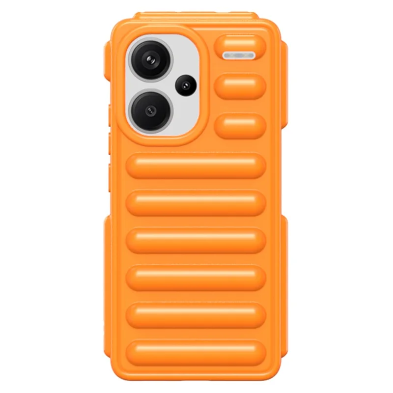 Capsule Series for Xiaomi Redmi Note 13 Pro+ 5G Case Anti-drop Ribbed TPU Phone Cover - Orange